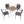 4 Modern Stackable Plastic Armchair Matched With Folding Square Table
