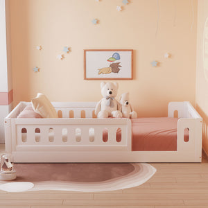Platform Bed With Guardrail