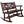 Rustic Outdoor Wood Rocking Bench Double Rocking Chair For 2 Persons With Curved Seat, Porch Rocker - Brown