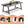Modern Rectangular Conference Table For 6 - 8 People, Office Executive Desk
