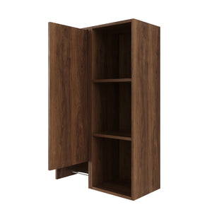 24 Inch Wall-Mounted Side Cabinet and Storage Shelves Combination
