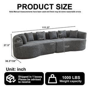 Curved Sectional Sofa - Oversized Modern Design
