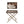 23.5x15.5x24 Brown MDF Tray Table with White Swan Motif and Iron Base