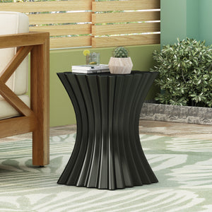 Outdoor Side Table, Wave Design End Table