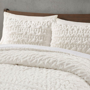 Full/Queen Ruched Fur Down Alternative Comforter Set