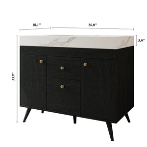 36" Modern Freestanding Bathroom Vanity