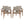 Durable Outdoor Dining Chair Set with Acacia Wood Frame and Wicker Seat
