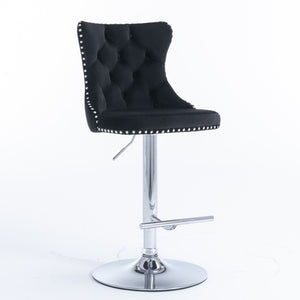Swivel Adjustable Height Barstools Set of 2