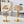 Puffy Bubble Chair, Ball Chain (Set of 2) - Beige / Gold