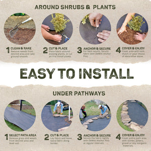 DeWitt Weed Barrier Pro 3oz 4' x 100' Weed Barrier Landscape Fabric Ground Cover