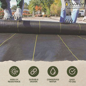 DeWitt P4 Pro 5 Commercial Landscape 5-Oz Weed Barrier Fabric, 4 x 250' (4 Pack)