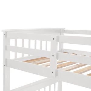 Stairway Bunk Bed With Storage And Guard Rail For Bedroom