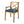 7 Pieces Acacia Wood Outdoor Dining Set with Blue Cushions