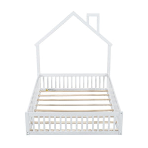 House Platform Bed With Guardrail