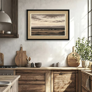 Vintage Landscape Large Framed Wall Art, 20x28 Inch Canvas Print