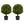 22in Boxwood Ball Shaped Artificial Topiary Shrubs Tree in Pot - Set of 2