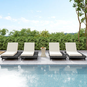 Lounge Chaise Set, Space Available On One Side, Acacia Solid Wood