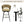 Bar Stool 360 Swivel With Back Footrest