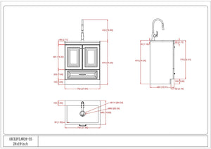 Lawrence - Laundry Cabinet With Faucet And Stainless Steel Sink