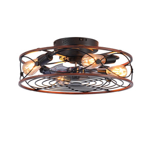 20'' Mounting Type Caged Ceiling Fan with Lights and Remote Control