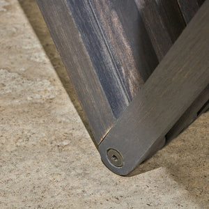 Gloaming Outdoor Bench with Slat Design and Triangular Base