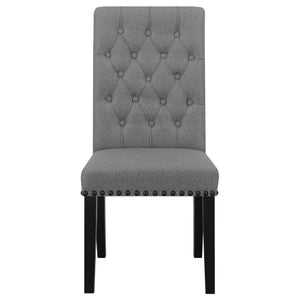 Tufted Rolled Backrest Side Chairs (Set of 2)