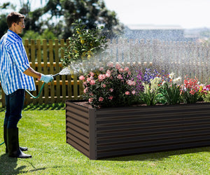 6x3x2 ft Galvanized Raised Garden Bed