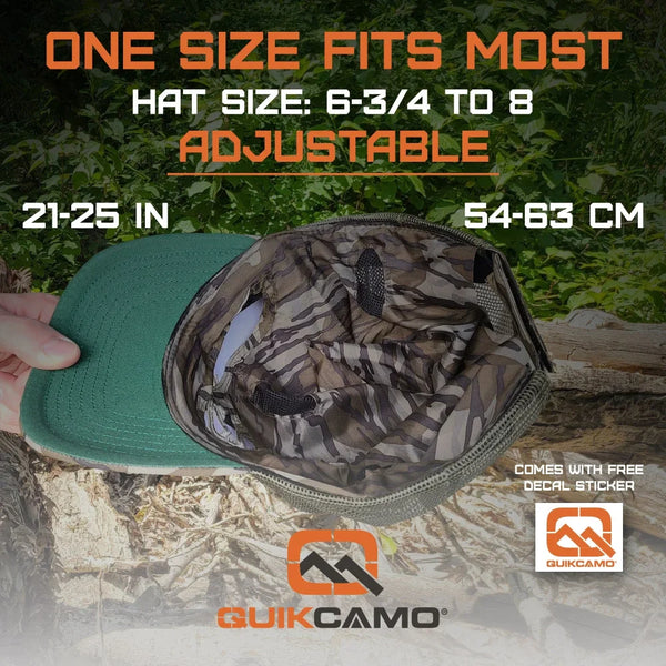 2-in-1 FRONT Face Mask and Camo Hat for Duck Hunting