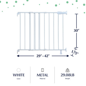 Ingenuity 30" Summer Infant Top of Stairs Simple to Secure Baby Gate, White