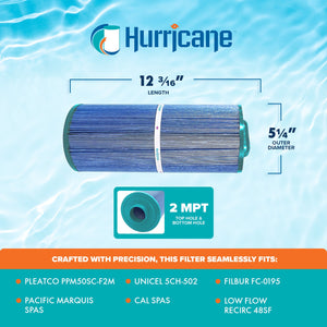 Hurricane 2 Pack HF5H502-01M Elite Aseptic Pool Spa Filter Cartridge Replacement