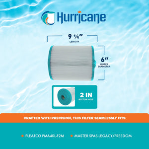 Hurricane Filters HF-MAS09-01 Advanced Spa Filter Cartridge Replacement for PMA40L-F2M Master Spas, Legacy, Freedom, and Other Compatible Models