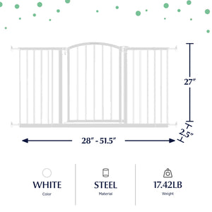 Ingenuity Ozzy & Kazoo 27” Tall Walk Through Dog Gate For Doorway or Stairway