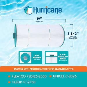 Hurricane HF8326 Advanced Spa Filter Cartridge for PSD125-2000 and Unicel C-8326