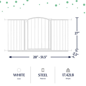 Ingenuity Ozzy & Kazoo 27” Tall Walk Through Dog Gate For Doorway or Stairway