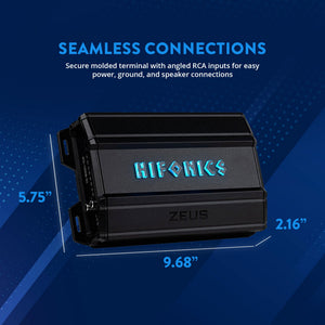 Hifonics Zeus Delta 1350 Watt Mono Block Mobile Car Amplifier, ZD-1350.1D, Black