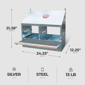 Harris Farms 2 Hole Chicken Nesting Box w/ Front and Back Panels & Folded Edges