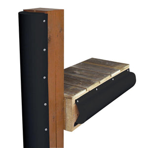 Dock Edge Piling Bumper - One End Capped - 6' - Black - TRAPSKI