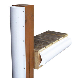 Dock Edge Piling Bumper - One End Capped - 6' - White - TRAPSKI