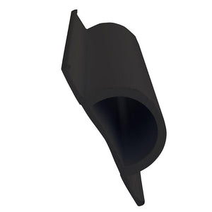 Dock Edge Standard "D" PVC Profile - 16' Roll - Black - TRAPSKI