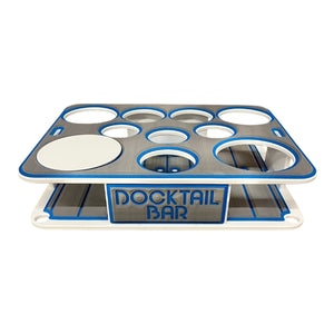 Docktail Boat Table Caddy with Pontoon Rail Mount