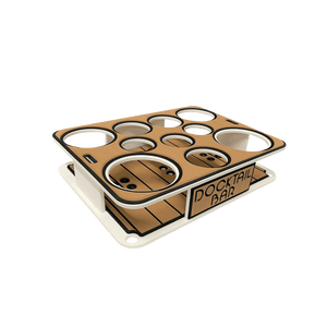 Docktail Boat Table Caddy with Pontoon Boat Rail Mount