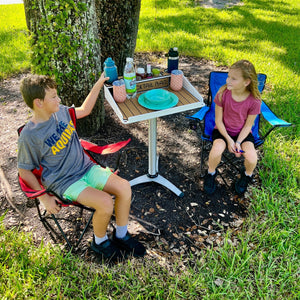 Docktail Boondocking Table - For Camping, RV's, Tailgating, Poolside, and Grill Prep
