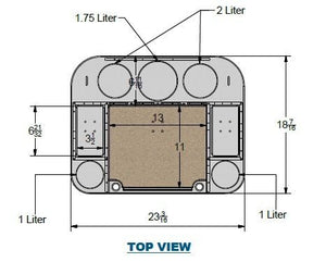 Docktail Butler Boat Table with 2 SeaSucker Vacuum Mounts - Perfect for Smooth Flat Surface Locations