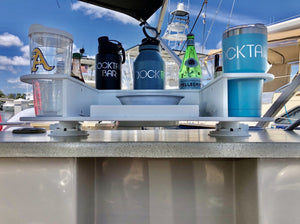 Docktail Butler Boat Table with 2 SeaSucker Vacuum Mounts - Perfect for Smooth Flat Surface Locations