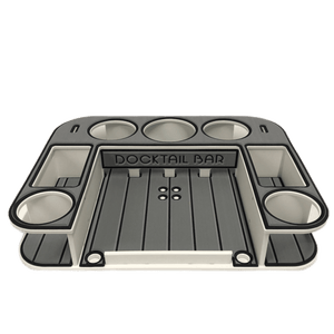 Docktail Butler Boat Table with 2 SeaSucker Vacuum Mounts - Perfect for Smooth Flat Surface Locations