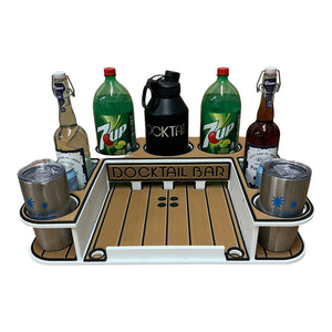 Docktail Butler Table with Rod Holder Mount