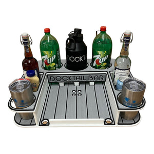 Docktail Butler Table with Rod Holder Mount