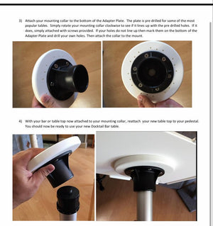 Docktail Butler Pedestal Table Top Replacement