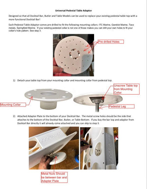 Docktail Butler Pedestal Table Top Replacement