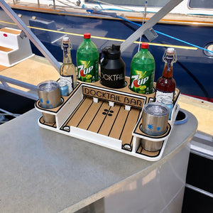 Docktail Butler Table with SeaSucker Vacuum Mounts